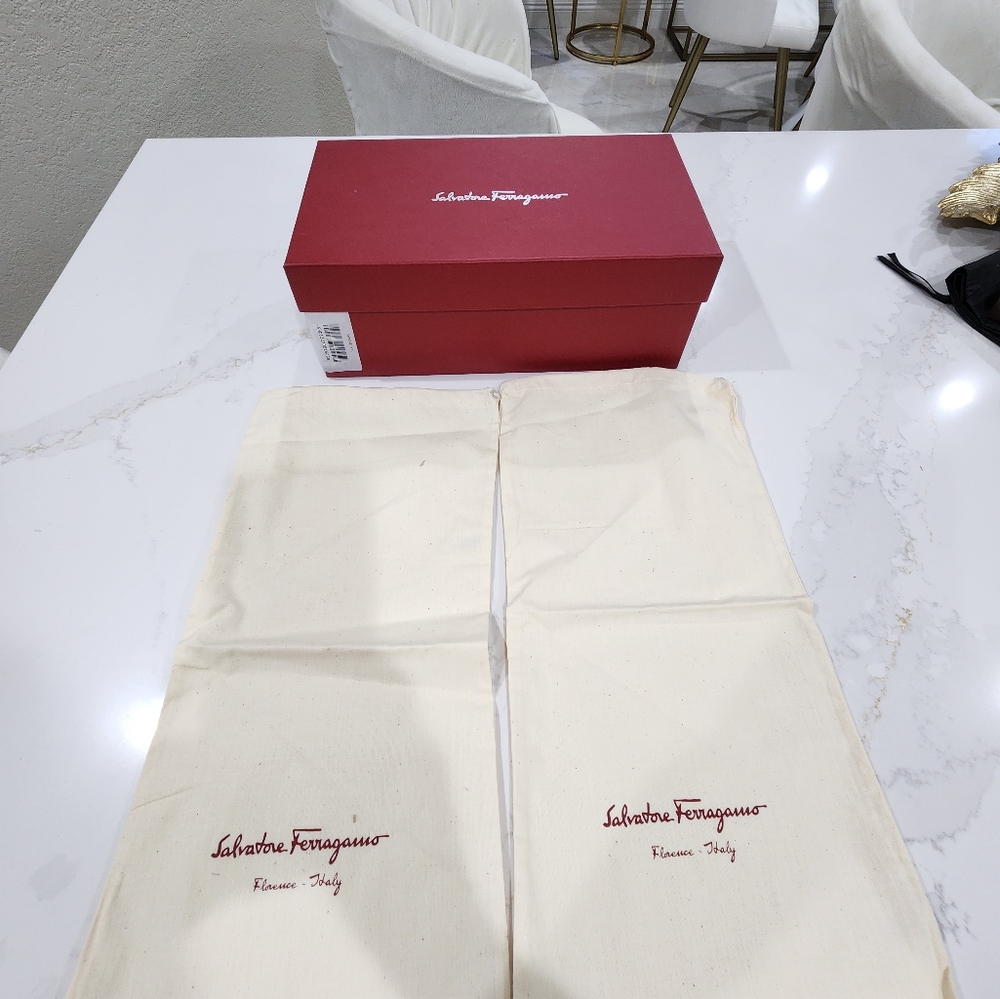 Salvatore Ferragamo Shoe Box and Dusters